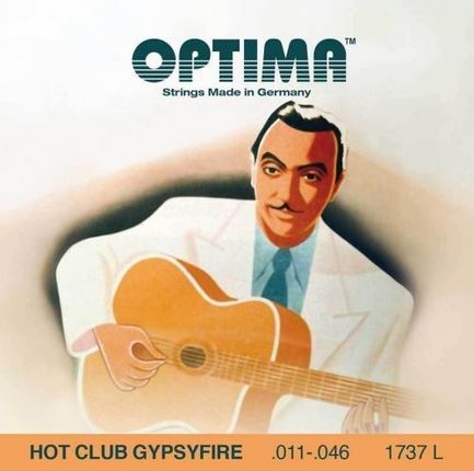 Optima (667518) struny do gitary akustycznej Hot Club Gypsyfire, posrebrzane - Komplet z owijką