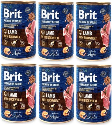 Brit Premium By Nature Lamb With Buckwheat 6X400G