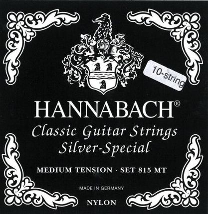 Hannabach (652597) 815 08MHT  struny do gitary klasycznej (medium) - Komplet - 10 strun