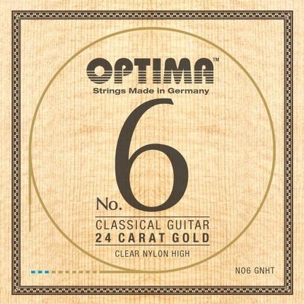 Optima (654667) NO6.GNHT struny do gitary klasycznej No. 6 24-karatowe złoto - Komplet Nylon Gold high
