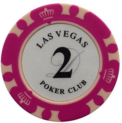 Mona Żeton Las Vegas Poker Club Nominał 2 Kolor Fioletowy
