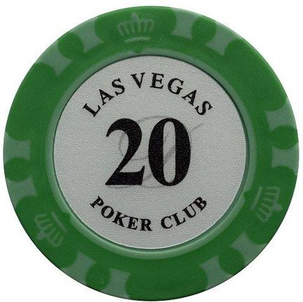 Mona Żeton Las Vegas Poker Club Nominał 20 Kolor Zielony