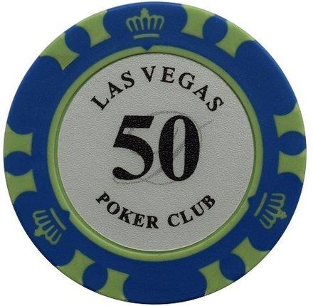 Mona Żeton Las Vegas Poker Club Nominał 50 Kolor Niebieski