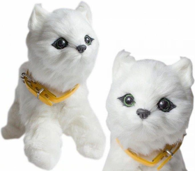 Interactive Punched Face Persian Toy Cat