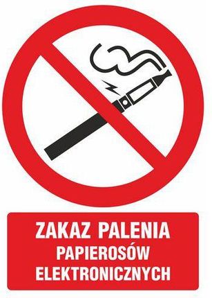 Zakaz palenia papierosów elektronicznych 21 X 29,7 nieświec. folia
