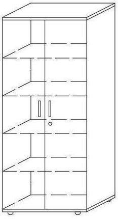 Szafy wysokie szerokie Keno, 187 x 80 x 40 cm, z drzwiami - Szafa wysoka szeroka Keno, 187 x 80 x 40 cm, z drzwiami, biały