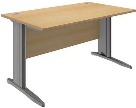 Stoły biurowe Praktick, wersja prosta - Stół biurowy System, 140 x 80 x 73 cm, wersja prosta, kolor buk