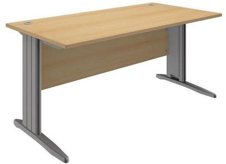 Stoły biurowe Praktick, wersja prosta - Stół biurowy System, 160 x 80 x 73 cm, wersja prosta, kolor buk