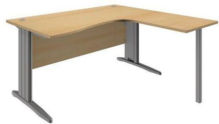 Stoły biurowe Praktick, wersja ergonomiczna - Stół biurowy System, 160 x 80 x 73 cm, wersja prawa, kolor buk