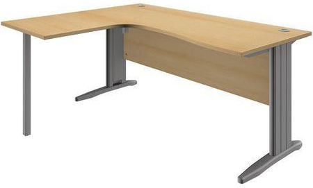 Stoły biurowe Praktick, wersja ergonomiczna - Stół biurowy System, 160 x 80 x 73 cm, wersja lewa, kolor buk