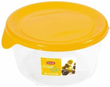 Pojemnik na żywność "FRESH&GO" okrągły 0,5L Żółty/transparentny CURVER