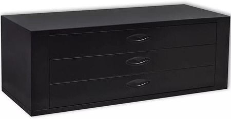 VidaXL Metalowa szafka na narzędzia z 3 szufladami czarna (V20121)