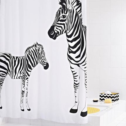 RIDDER Zasłona prysznicowa Zebra, tkanina, 180 x 200 cm, 42311