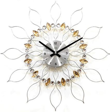 Zegar ścienny JVD HT106 z kryształkami, średnica 49 cm