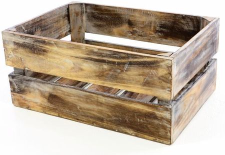 Drewniane pudełko VINTAGE DIVERO brązowe - 51 x 36 x 23 cm