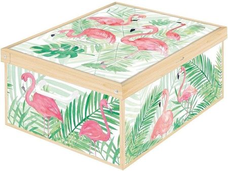 Pudełko dekoracyjne kartonowe MAXI FLAMINGI