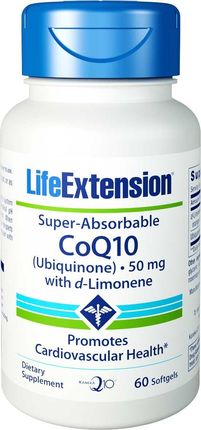 Life Extension Super Absorbowalny Ubichinon Koenzym Q10 Z D-Limonenem 50Mg 60Kaps