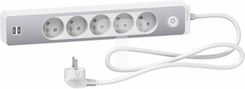 Zdjęcie Schneider Electric Odace Przedłużacz 5 Gniazdkowy Z Łącznikiem 2x USB ST935U1 - Bieruń