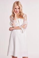 Biała sukienka z koronkowymi rękawami - Ceny i opinie 