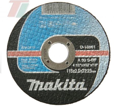 Makita TARCzA TNĄCA DO METALU 115x2.5mm A30S (PŁASKA) D-18661