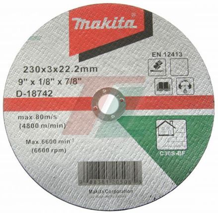 Makita TARCzA TNĄCA DO BETONU 230x2.5mm C30S (PŁASKA) D-18742