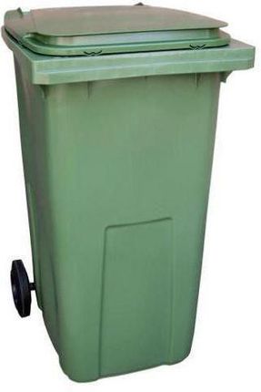 Plastikowe śmietniki zewnętrzne, na odpady segregowane, pojemność 240 l - Plastikowy kosz zewnętrzny na śmieci, pojemność 240l, zielony