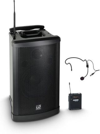 LD Systems Roadman 102 HS B5 (607 - 607 MHz) przenośny zestaw nagłośnieniowy z mikrofonem bezprzewodowym nagłownym