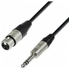 Adam Hall Cables K4 BFV 0150 - przewód mikrofonowy REAN XLR żeńskie - jack stereo 6,3 mm, 1,5 m