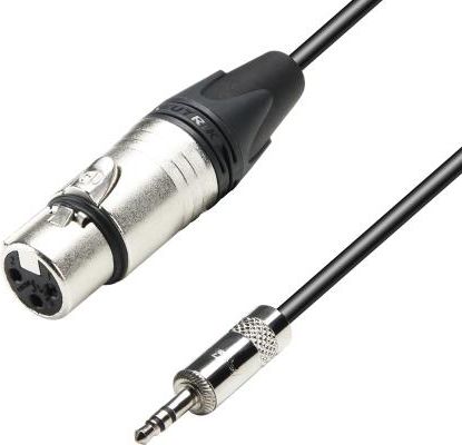 Adam Hall Cables K5 MYF 0150 - przewód mikrofonowy Neutrik XLR żeńskie - jack stereo 3,5 mm, 1,5 m