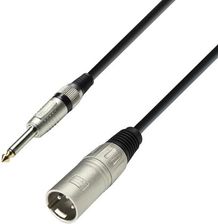 Adam Hall Cables K3 MMP 0100 - przewód mikrofonowy XLR męskie - jack mono 6,3 mm, 1 m