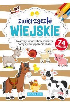 Zwierzaczki wiejskie plus naklejki. Kolorowanka