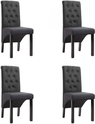 Krzesła do jadalni 4 szt ciemnoszare tapicerowane tkaniną kod V 276965 