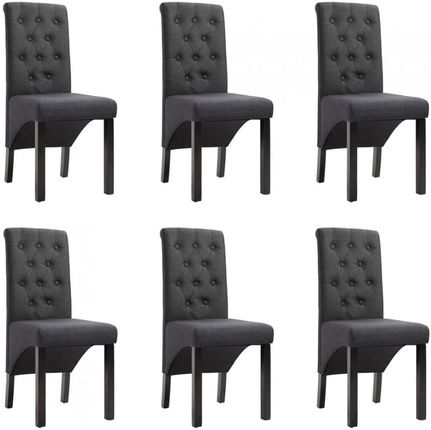 Krzesła do jadalni 6 szt ciemnoszare tapicerowane tkaniną kod V 276966 