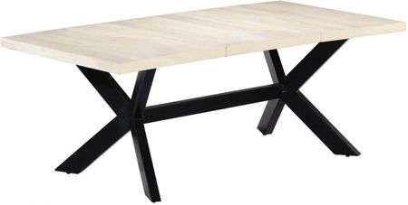 Stół jadalniany, biały, 200 x 100 x 75 cm, lite drewno mango kod: V-247428