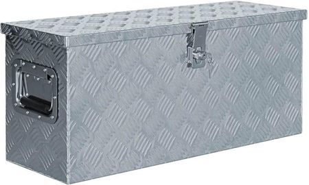 Vidaxl Aluminiowa Skrzynia 76,5X26,5X33Cm Srebrna (V142938)