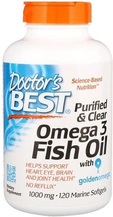 Kapsułki Doctor'S Best  Purified & Clear Omega 3 Fish Oil 1000Mg 120 szt.