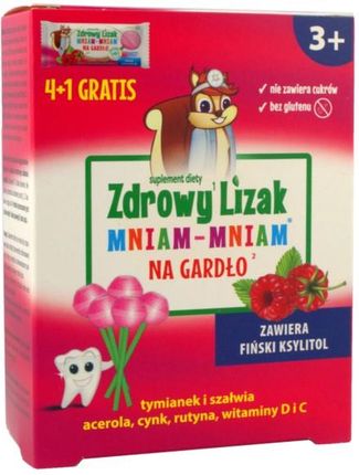 Starpharma Zdrowy Lizak Mniam Na Gardło Tymianek I Szałwia Zestaw 4+1