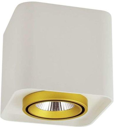 Polux Lampa Xeno Metalowa Minimalistyczna Led 15W Kostka Biała Złota (312013)