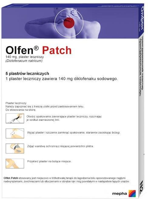 Olfen Patch 5 plastrów leczniczych - zdjęcie 2 Olfen Patch 5 plastrów leczniczych