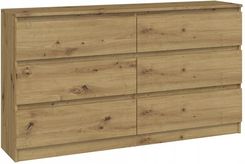 Zdjęcie Duża Komoda Malwa M6 140CM 6 Szuflad Dąb Artisan - Rymanów