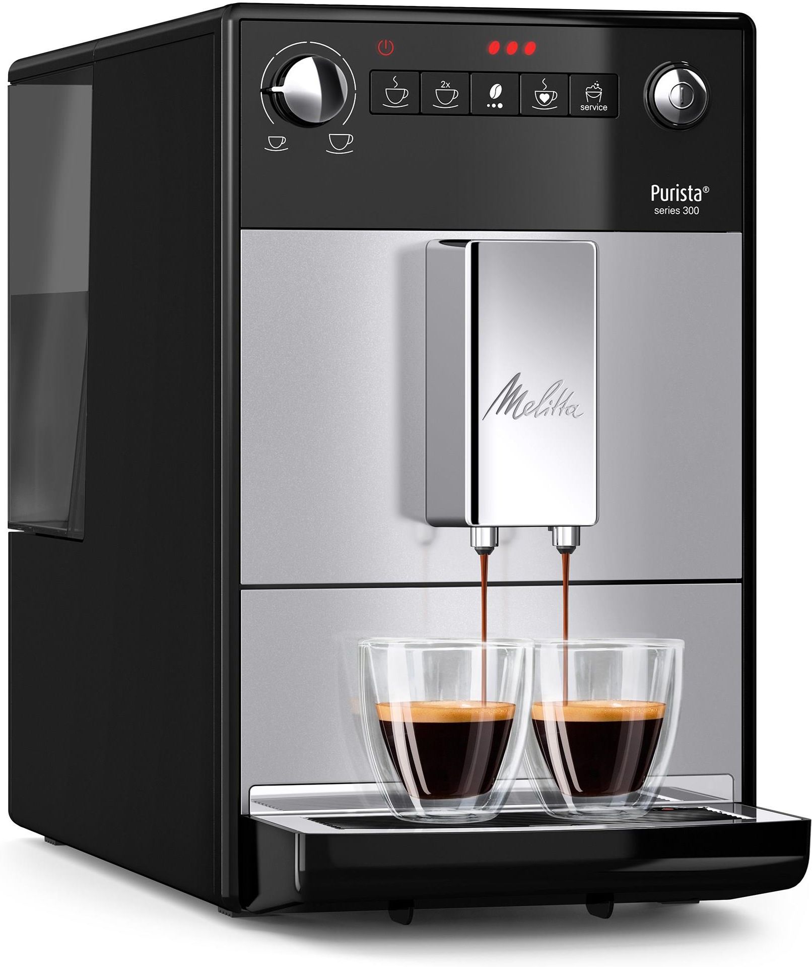 Melitta Purista Noire, Machine à Café à Grain avec Broyeur et Système  d'Extraction des Arômes, Silencieuse, Mode 1 à 2 Tasses, Expresso,  F230-102