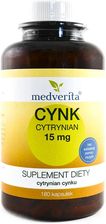 Zdjęcie Medverita Cynk Cytrynian 15 mg 180 kaps - Wadowice