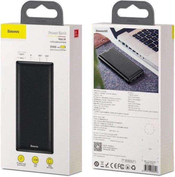 Baseus Mini Ja 30000mAh Czarny - zdjęcie 2 Baseus Mini Ja 30000mAh Czarny