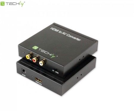 Techly Konwerter Adapter HDMI RCA Composite Video+Audio L R (301672)