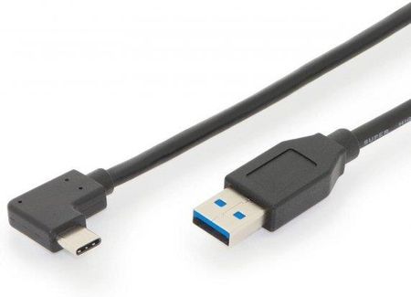 Assmann Kabel 3.1 Gen.2 SuperSpeed+ 10Gbps Typ USB C 90° A M kątowy czarny 1m (Ak300147010S)