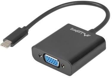 Lanberg Kabel adapter USB type-C(M) VGA(F) 0,15m czarny (Aducvg01)