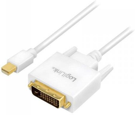 Logilink Kabel adapter Mini DisplayPort DVI biały 1,8m (Cv0137)