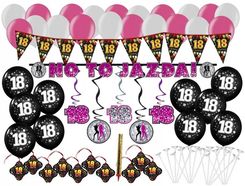 zestaw Osiemnastka na urodziny 18 z balony baner - zdjęcie 1