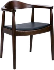 Zdjęcie King Home Krzesło Kennedy Ciemnobrązowe Drewno Jesion Ekoskóra - Nidzica