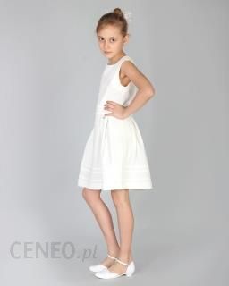 Jasna sukienka dla dziewczynki 110-152 Wiki ecru - Ceny i opinie 